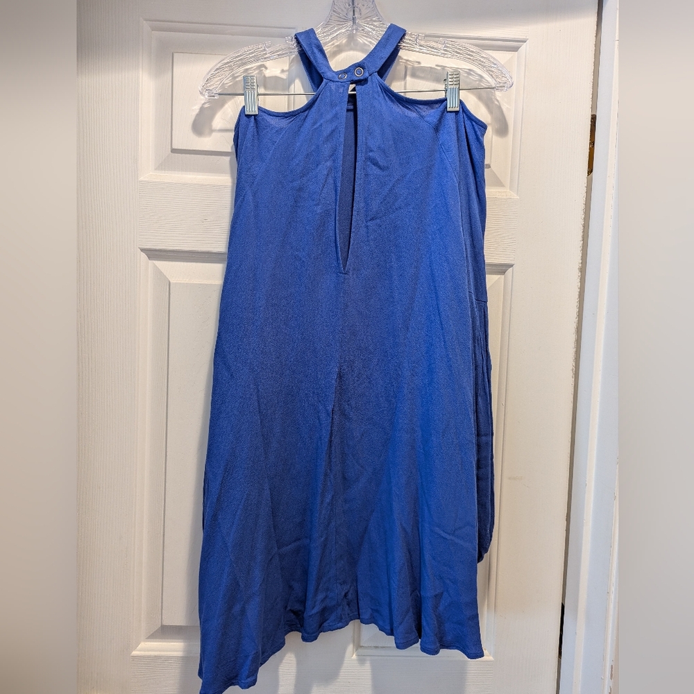 Free People Drift Away Tunic Dress Top Royal Blue Cold Shoulder Size Small *NWOT - Picture 3 of 14